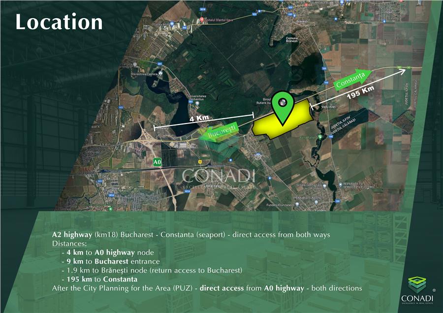 A2- Cernica Strategic location for an industrial development/logistics park